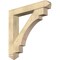 Ekena Millwork Merced Arts and Crafts Rough Sawn Bracket w/ Offset Brace, Douglas Fir, 8"W x 48"D x 48"H BKT0806X48X48MRC03RDF - alternate 1